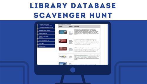 Library Database Scavenger Hunt Button